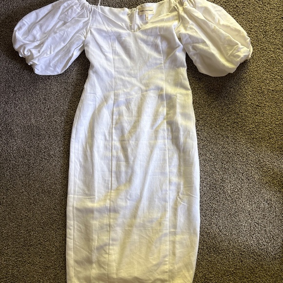 Mara Hoffman Namari Linen Puff Sleeve Dress Size 4 - Picture 2 of 6